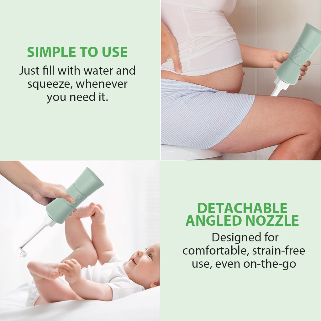 HASTHIP Peri Bottle, 500ml Portable Travel Bidet with Bag, with 2 Interchangeable Spray Nozzles Travel Bidet with Storage Bag Cleansing Bidet Sprayer for Personal Hygiene Care, Postpartum Perineal HASTHIP Peri Bottle, 500ml Portable Travel Bidet with Bag, with 2 Interchangeable Spray Nozzles Travel Bidet with Storage Bag Cleansing Bidet Sprayer for Personal Hygiene Care, Postpartum Perineal